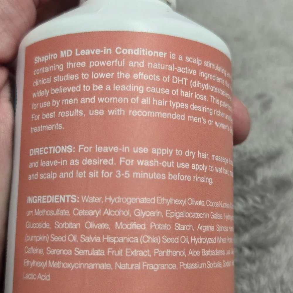 Shapiro MD DHT Blocking Leave-In Conditioner 8oz Hair Growth Sulfate Free